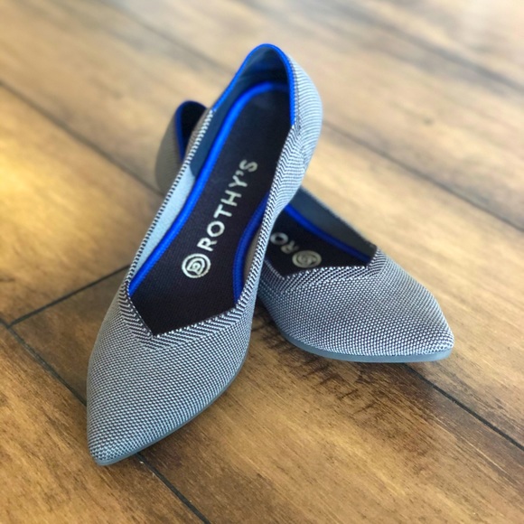 rothys cloud grey birdseye